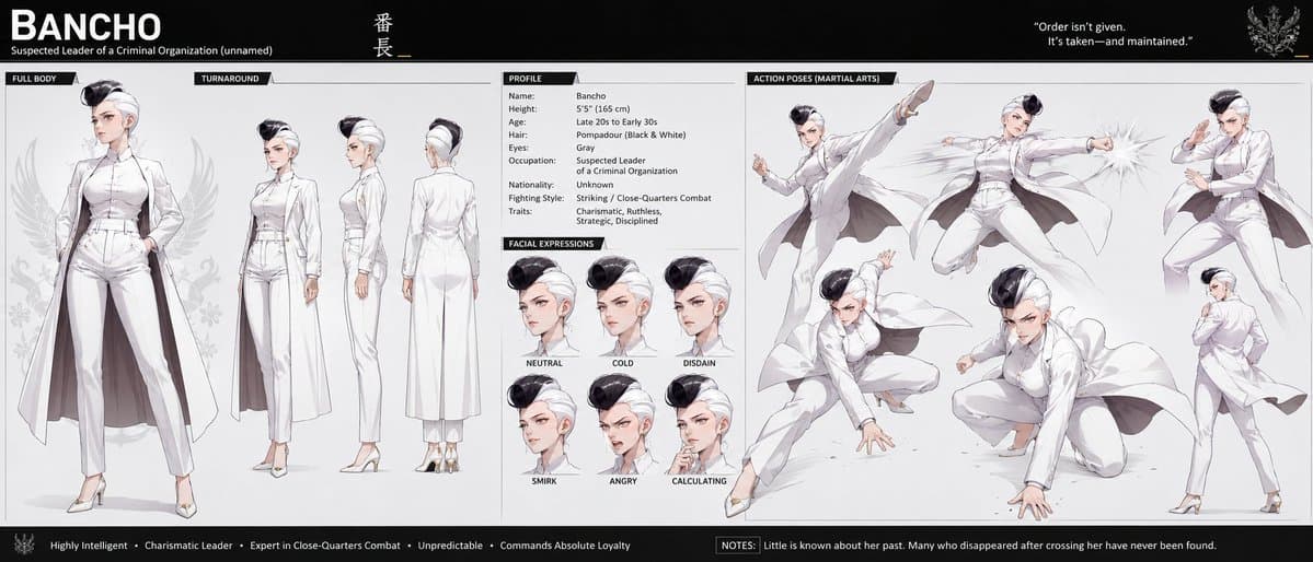 Bancho Anime Character Dossier - AI image template preview
