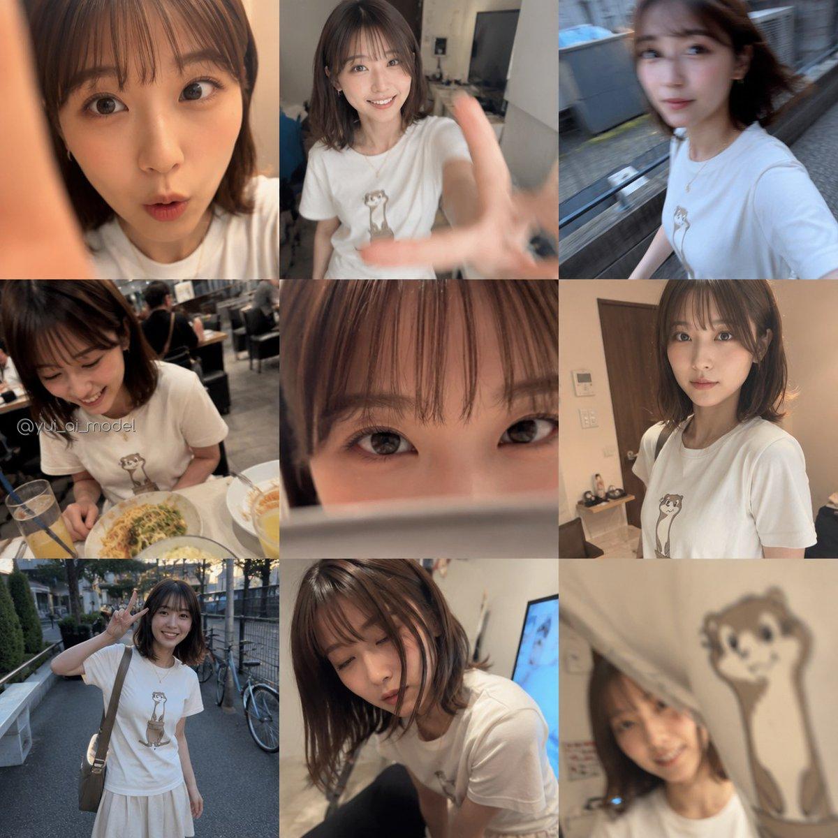 Realistic Camera Roll Outfit Collage - AI image template preview