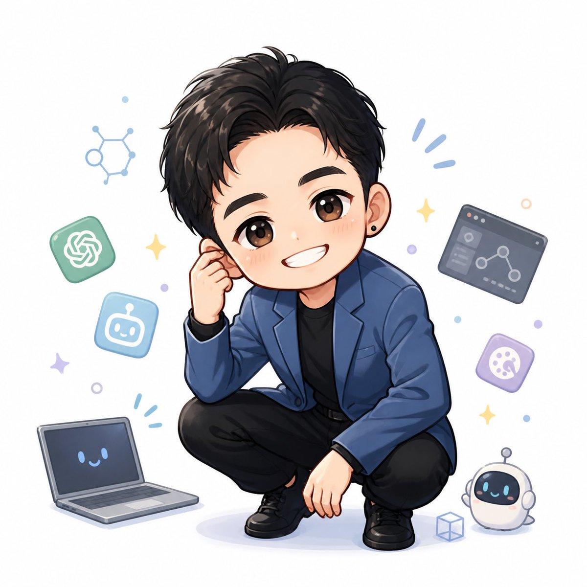 Censored Chibi AI Engineer - AI image template preview