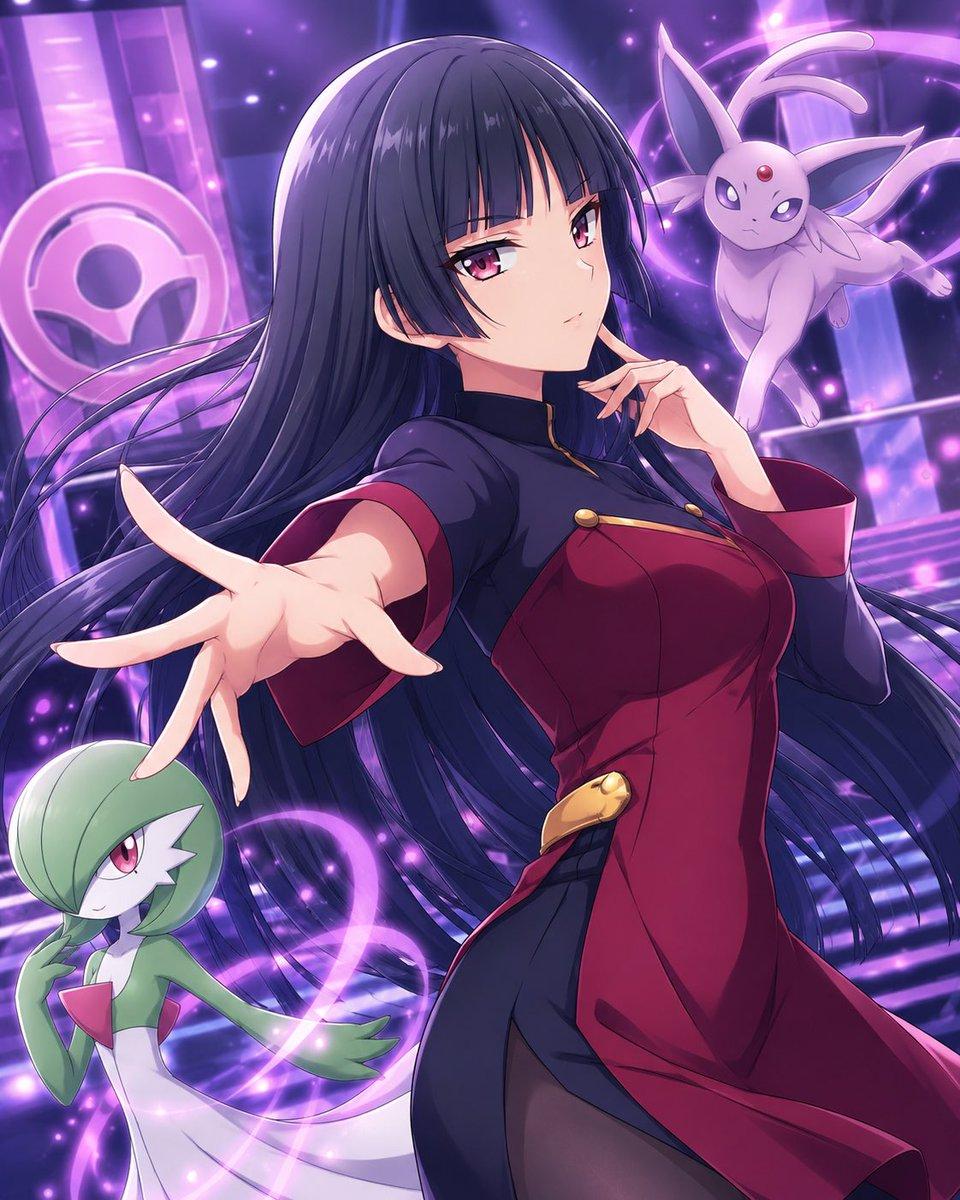 Psychic Trainer Anime Battle Art - AI image template preview