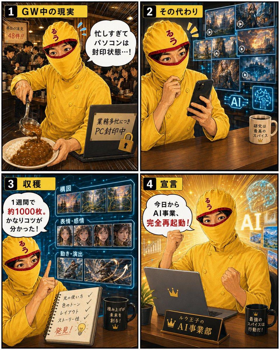 Curry Chef AI Restart Comic - AI image template preview