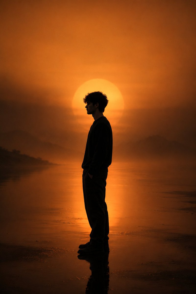 Minimalist Silhouette Portrait - AI image template preview