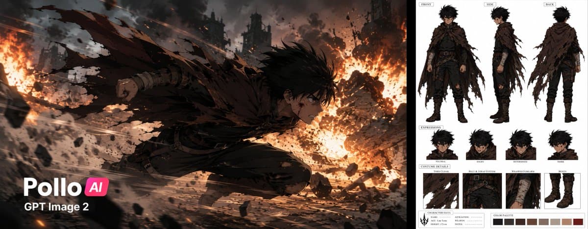 Anime Action Frame Sprint - AI image template preview