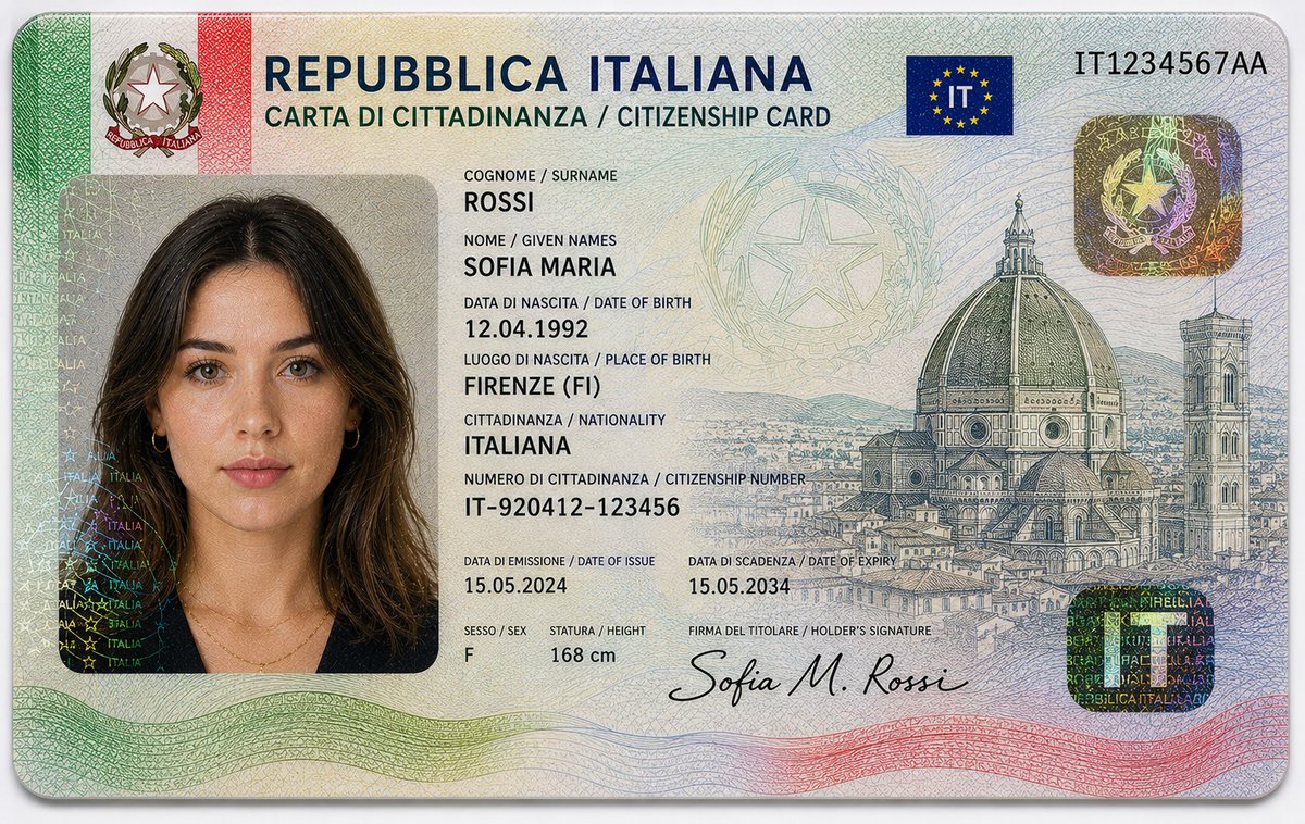 Realistic Identity Card Macro Photography - AI image template preview
