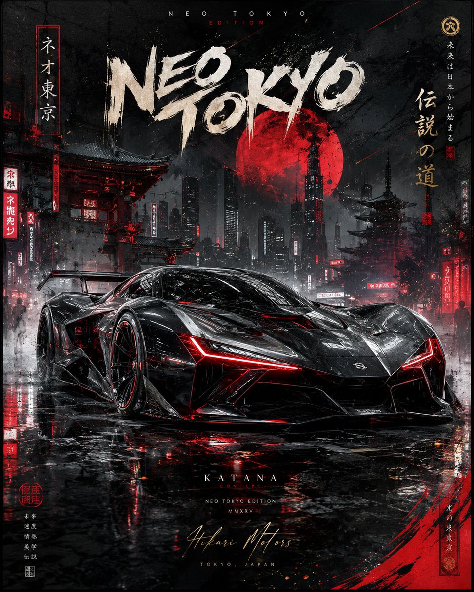 Cinematic Luxury Automotive Editorial Poster - AI image template preview