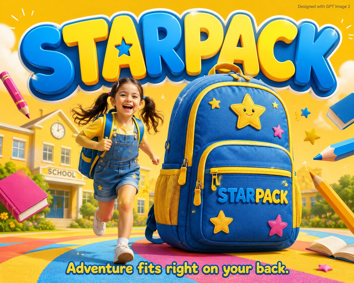 School Commercial Kids Advertisement Poster - AI image template preview