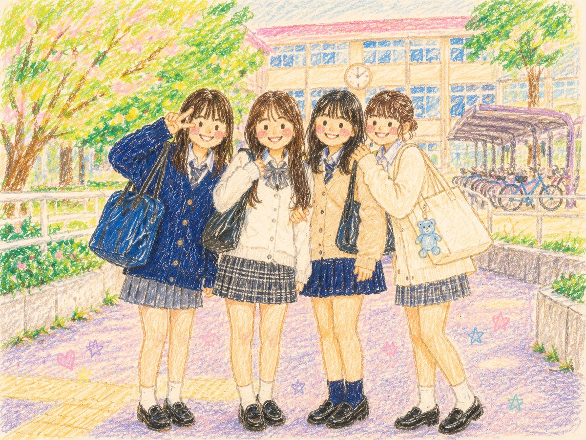 Crayon Style Picture Book Illustration - AI image template preview
