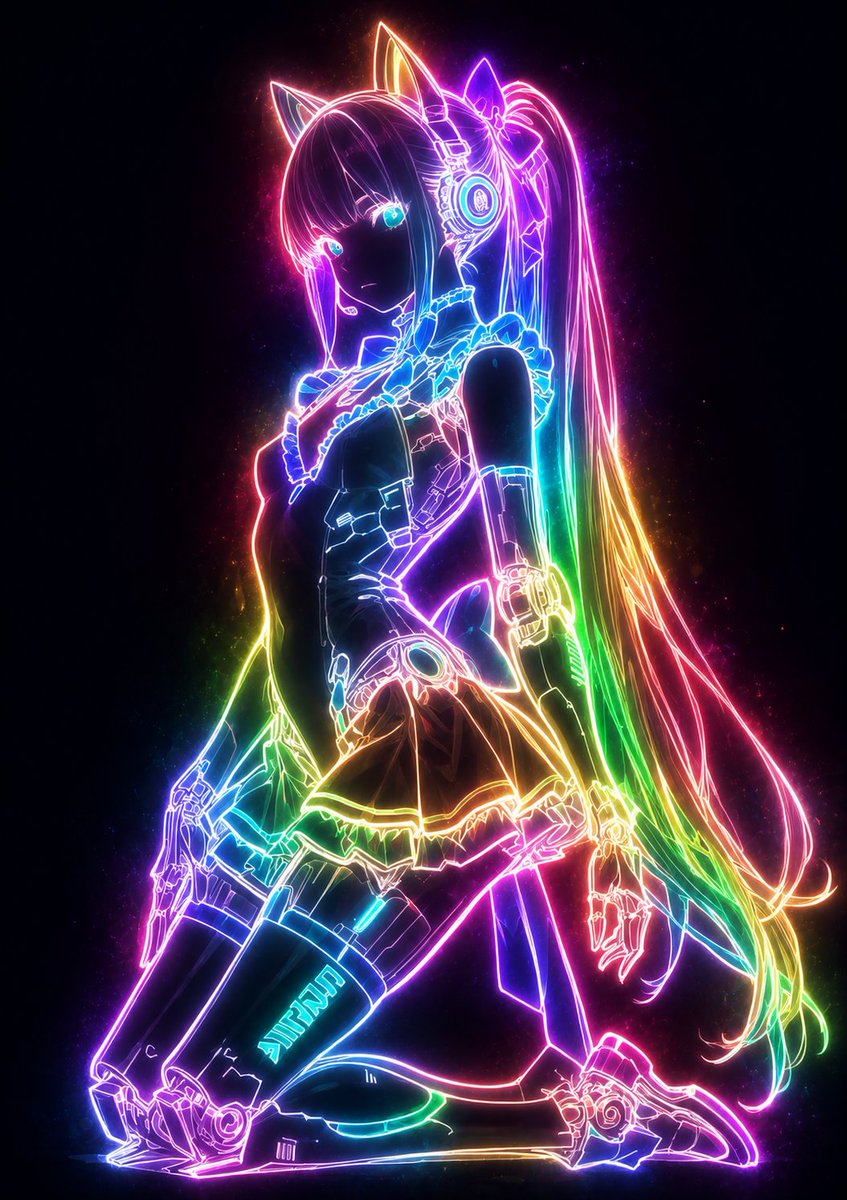 Mystical Luminous Outline Style - AI image template preview