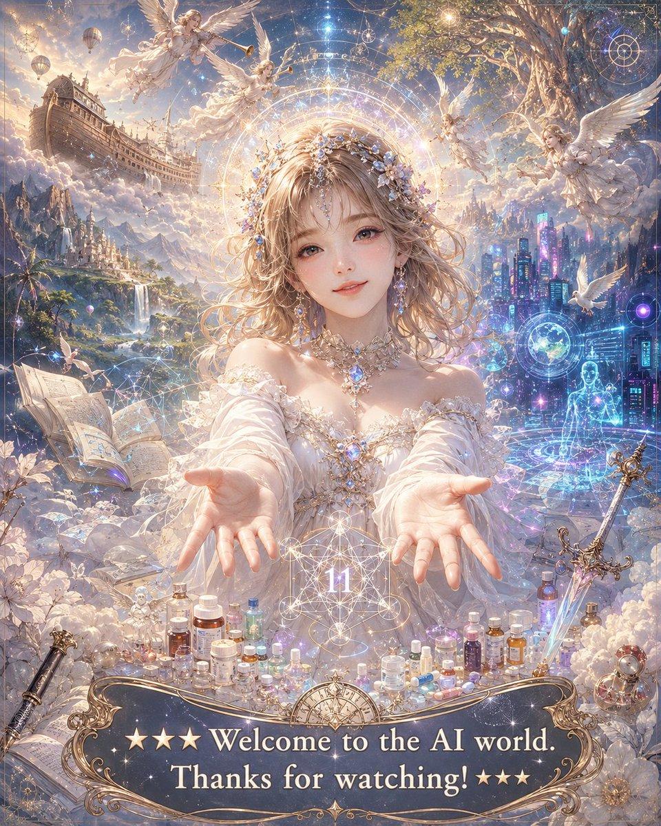 Angelic Anime Mercy Scene - AI image template preview