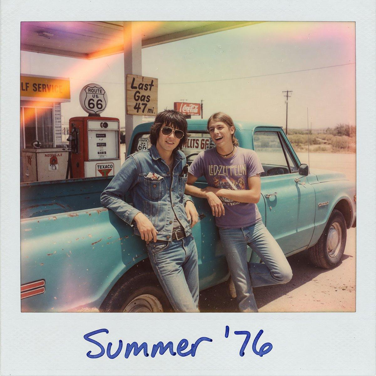 1970s Route 66 Polaroid - AI image template preview