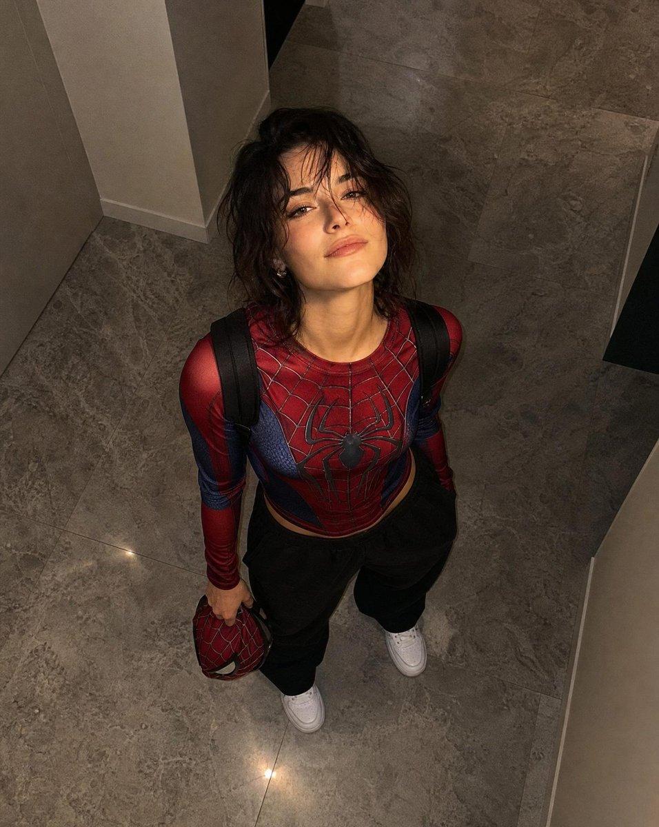 Off-Duty Spider-Man Elevator Selfie - AI image template preview