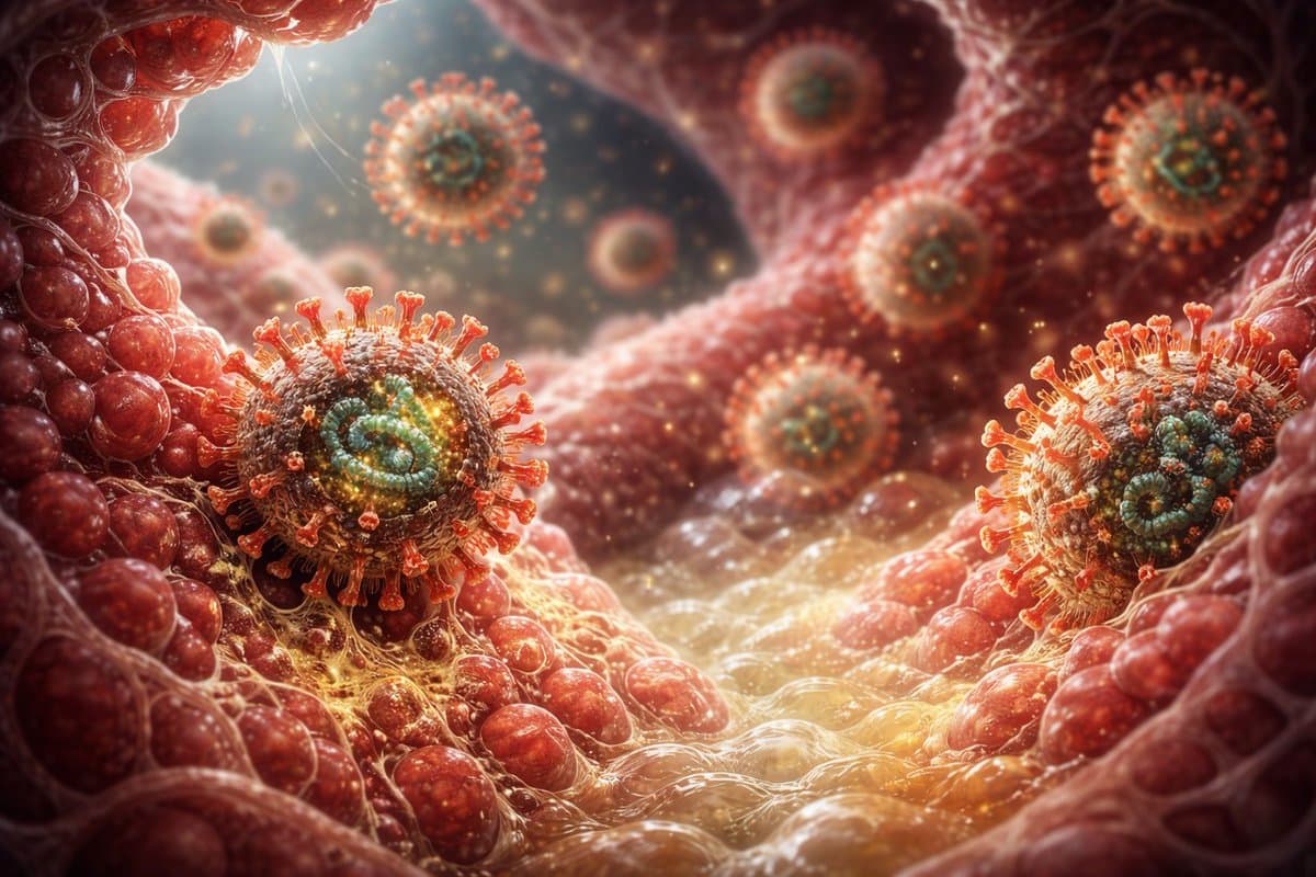 Scary Hantavirus Microscopic Scene - AI image template preview