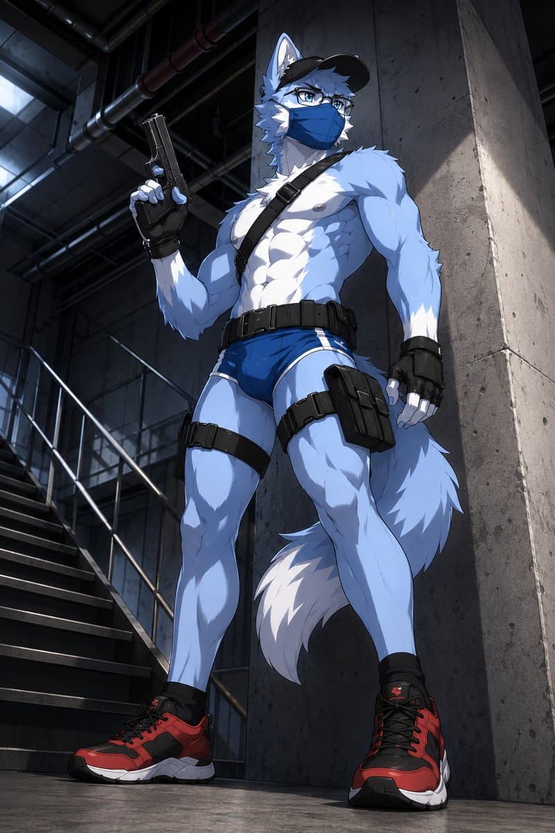 Masked Wolf Tactical Agent - AI image template preview