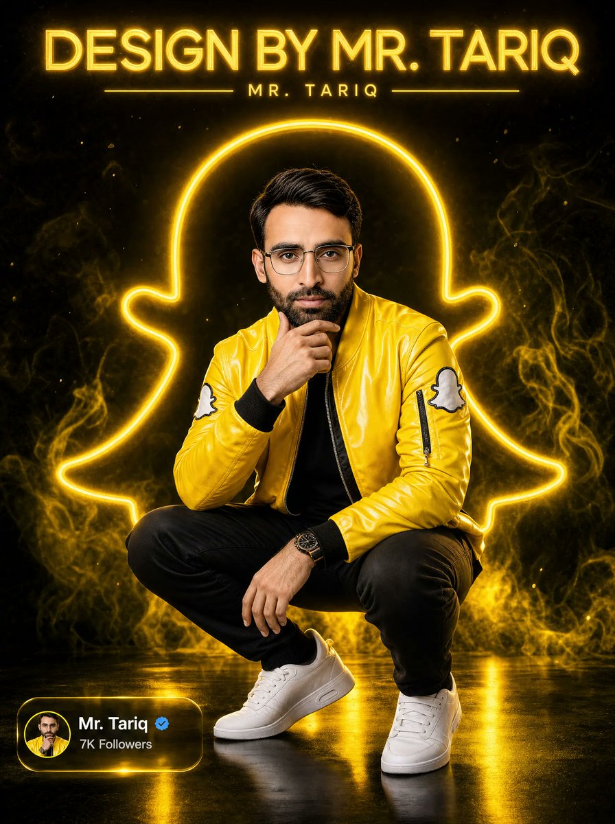 Neon Snapchat Portrait Poster - AI image template preview
