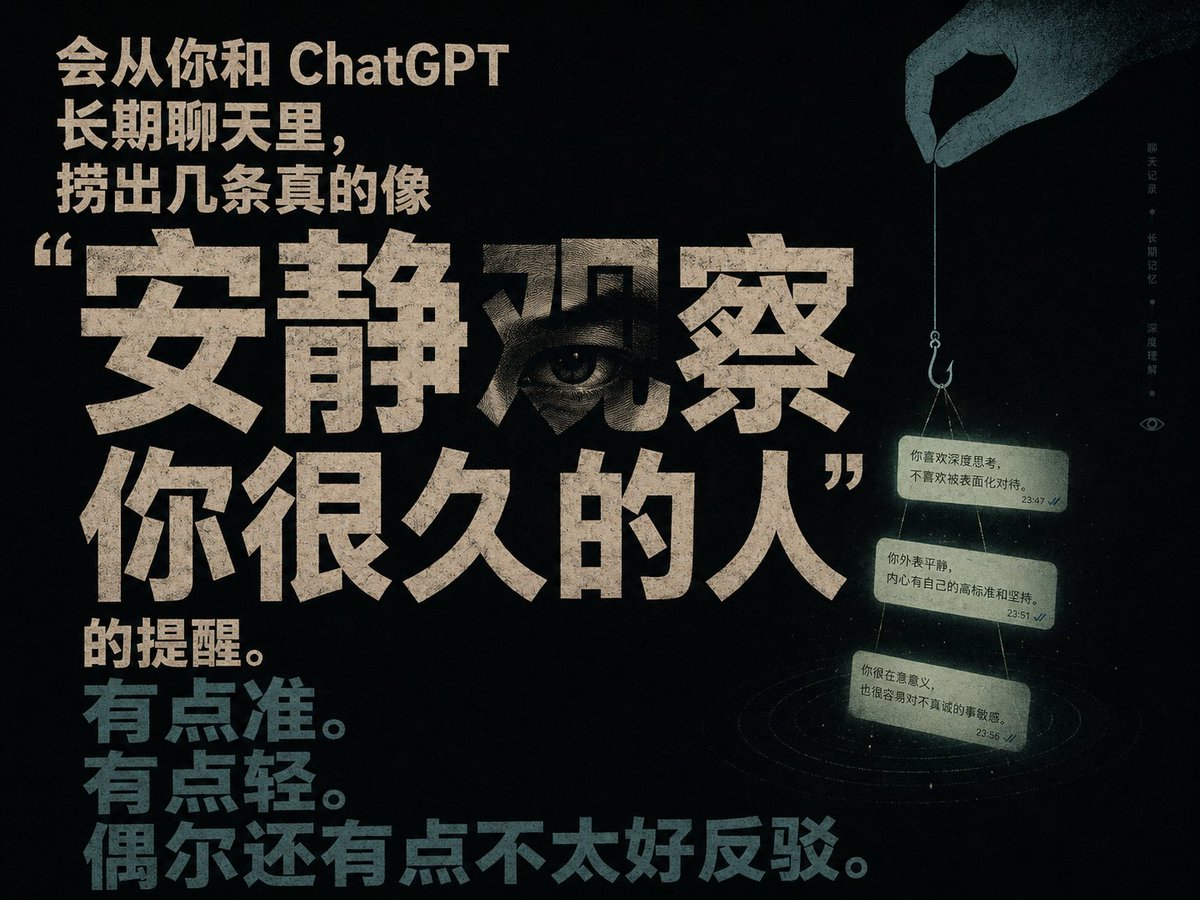 Quiet Observation ChatGPT Memory Poster - AI image template preview