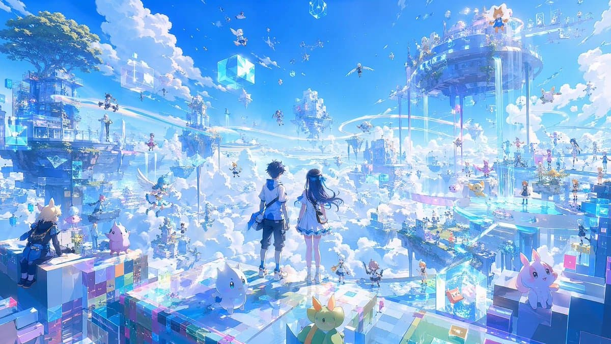 Anime Sky City Fantasy - AI image template preview
