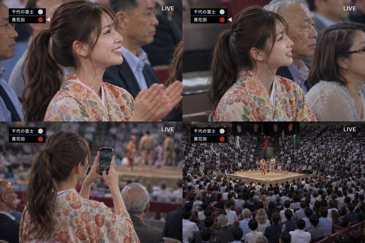 Live Sumo Broadcast Collage - AI image template preview