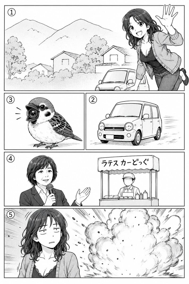 Polished Manga Page From Rough Storyboard - AI image template preview