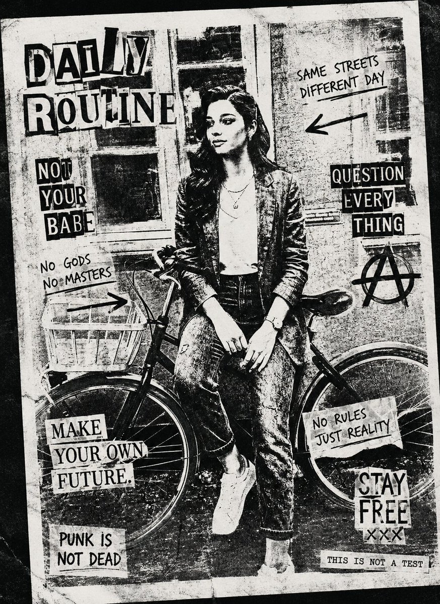 Black and White Xerox Zine Effect - AI image template preview