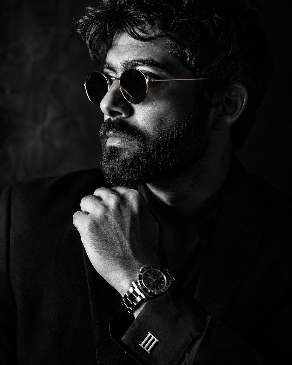 Monochrome Luxury Studio Portrait - AI image template preview