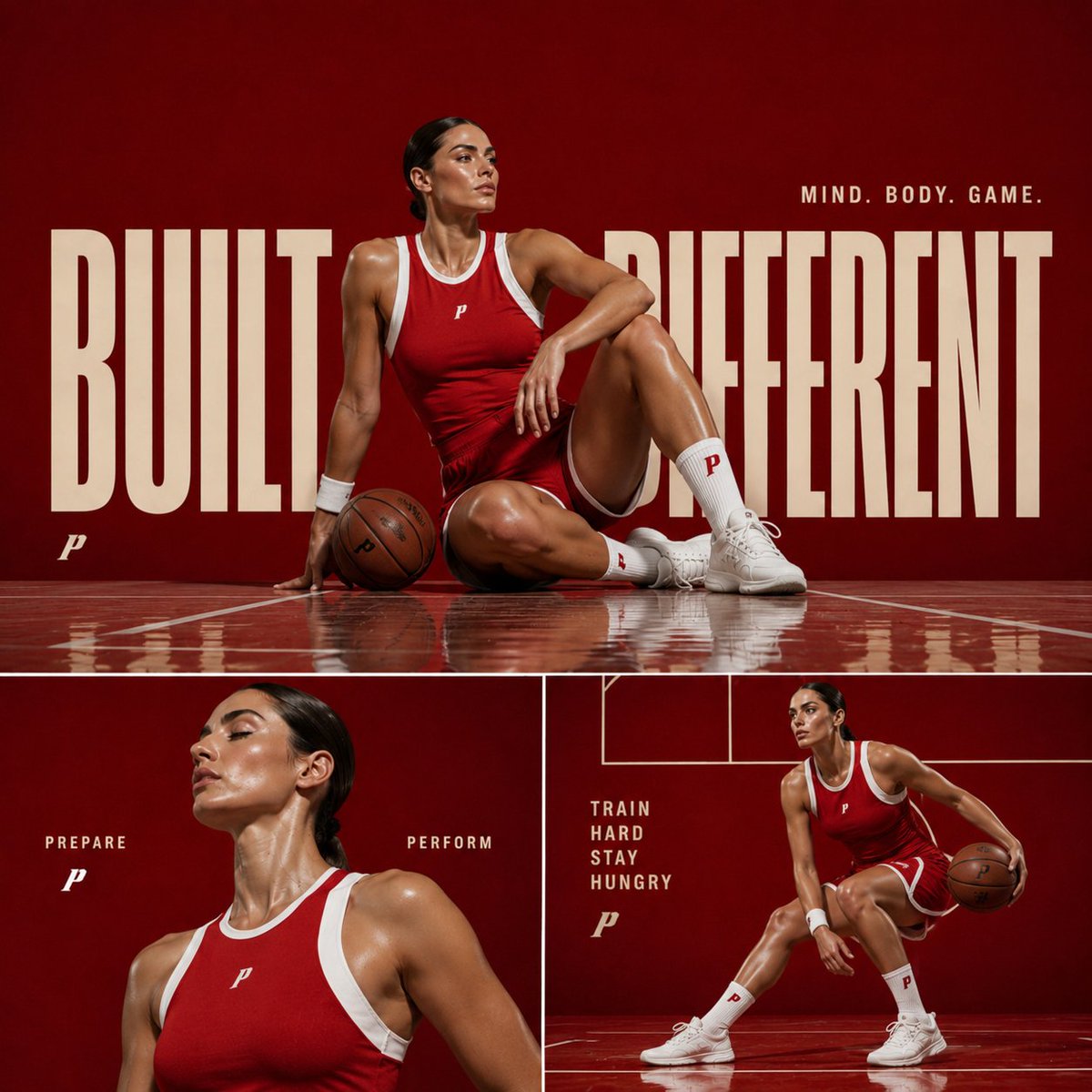 Premium Sports Editorial Collage - AI image template preview