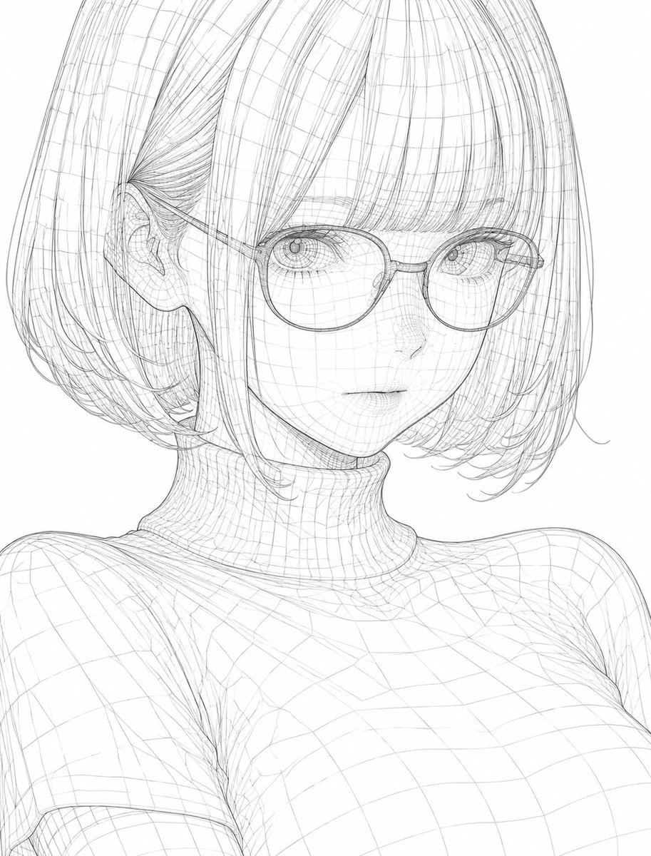 3D Wireframe Illustration Transformation - AI image template preview