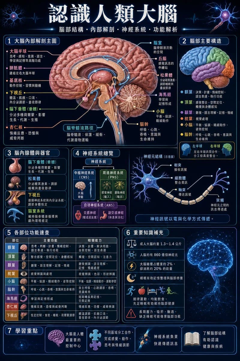 Traditional Chinese Human Brain Infographic - AI image template preview