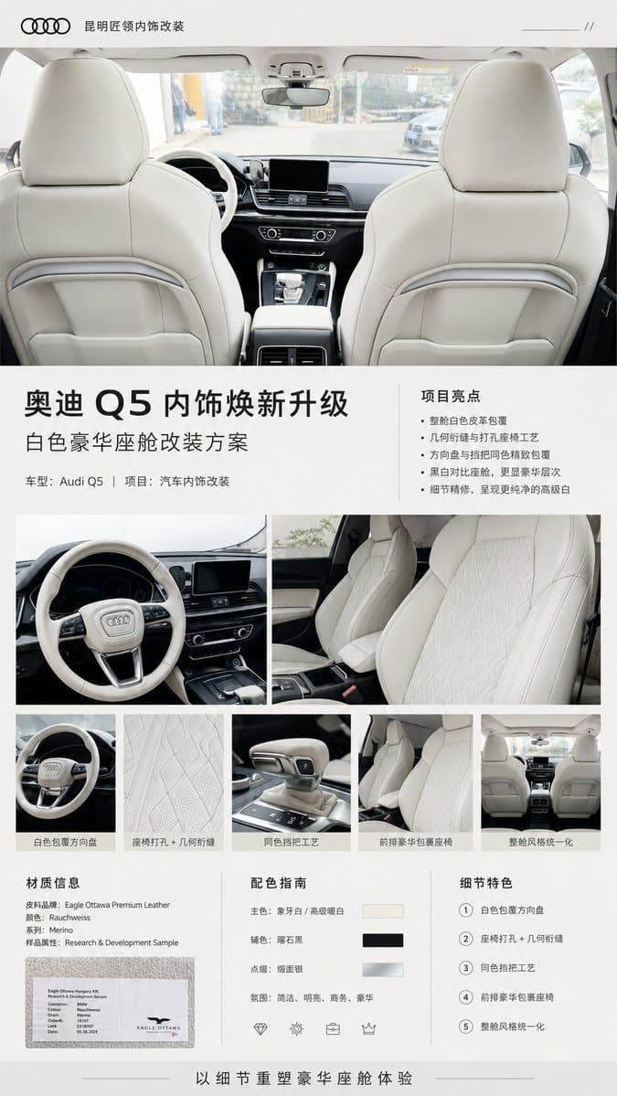 Audi Q5 Interior Upgrade Brochure - AI image template preview
