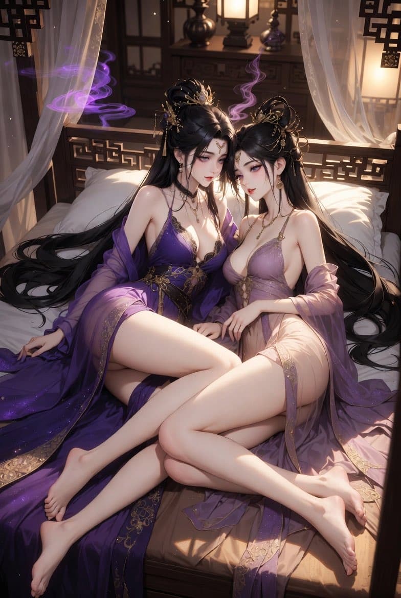 Xianxia Palace Boudoir Duo - AI image template preview
