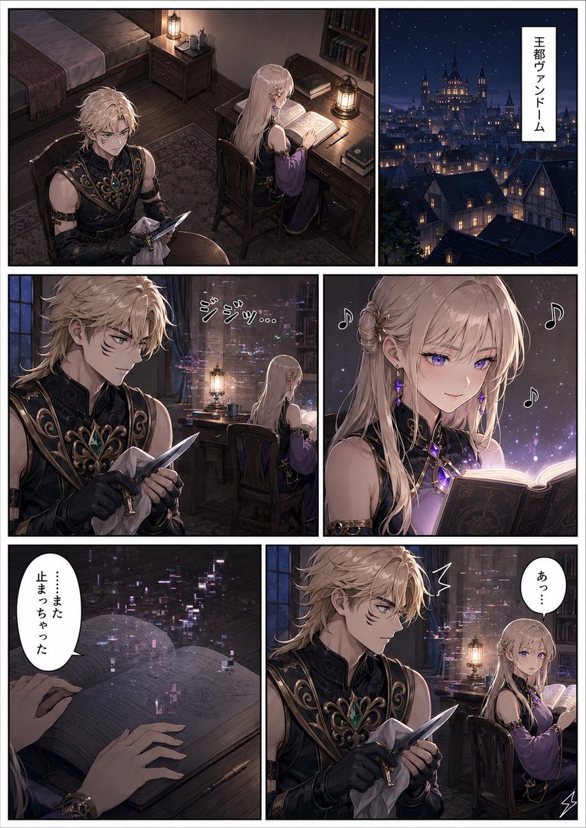 Dark Fantasy Manga Page Generator - AI image template preview