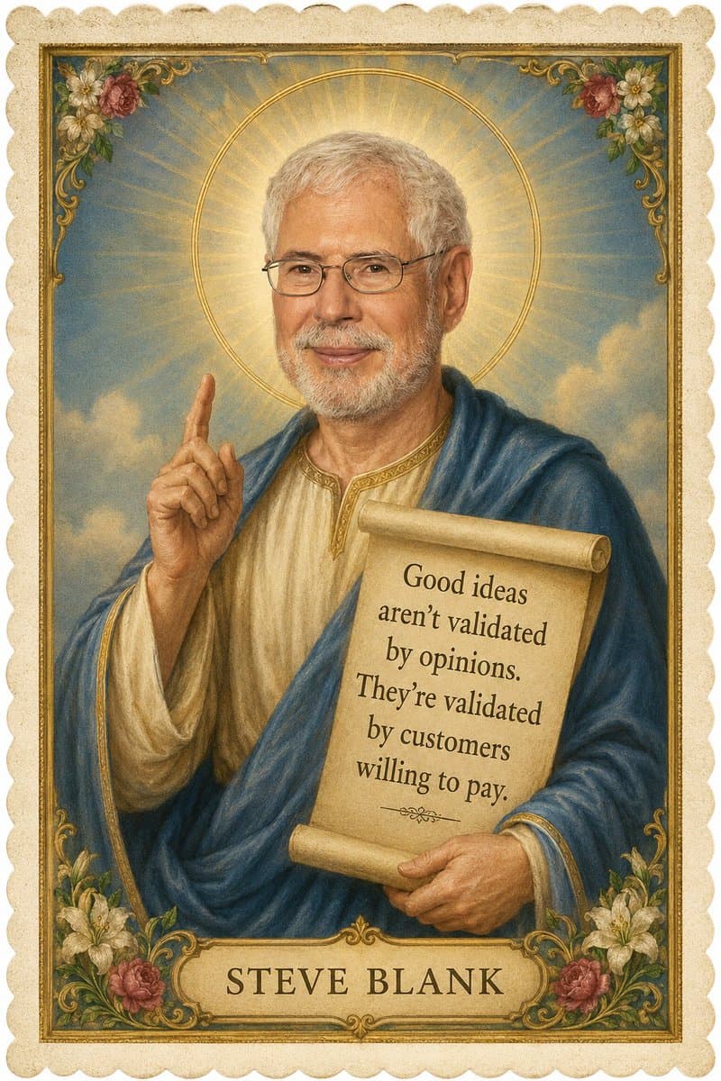 Vintage Saint Quote Card - AI image template preview