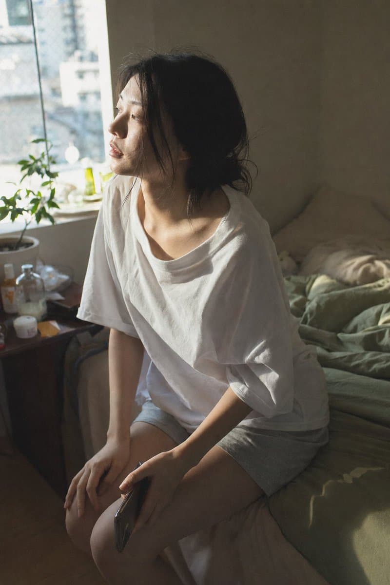 Candid Morning Bedroom Portrait - AI image template preview