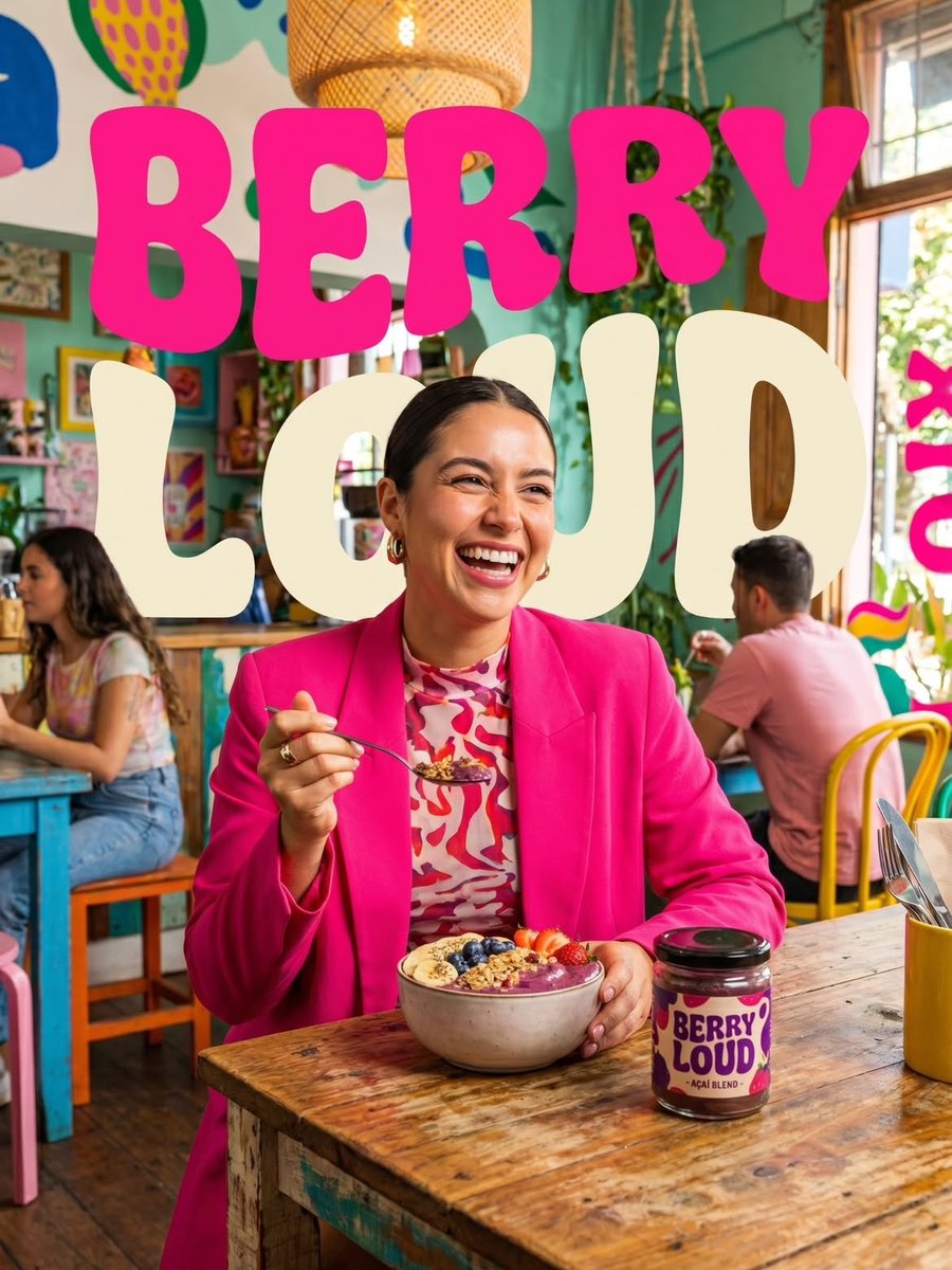 Berry Loud Food Advertisement - AI image template preview