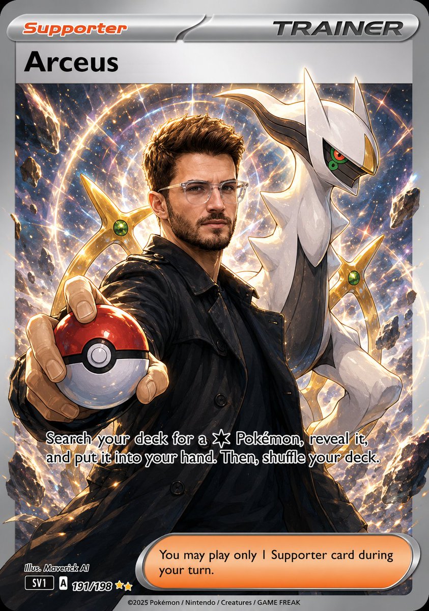 Anime Pokemon Trainer Card - AI image template preview