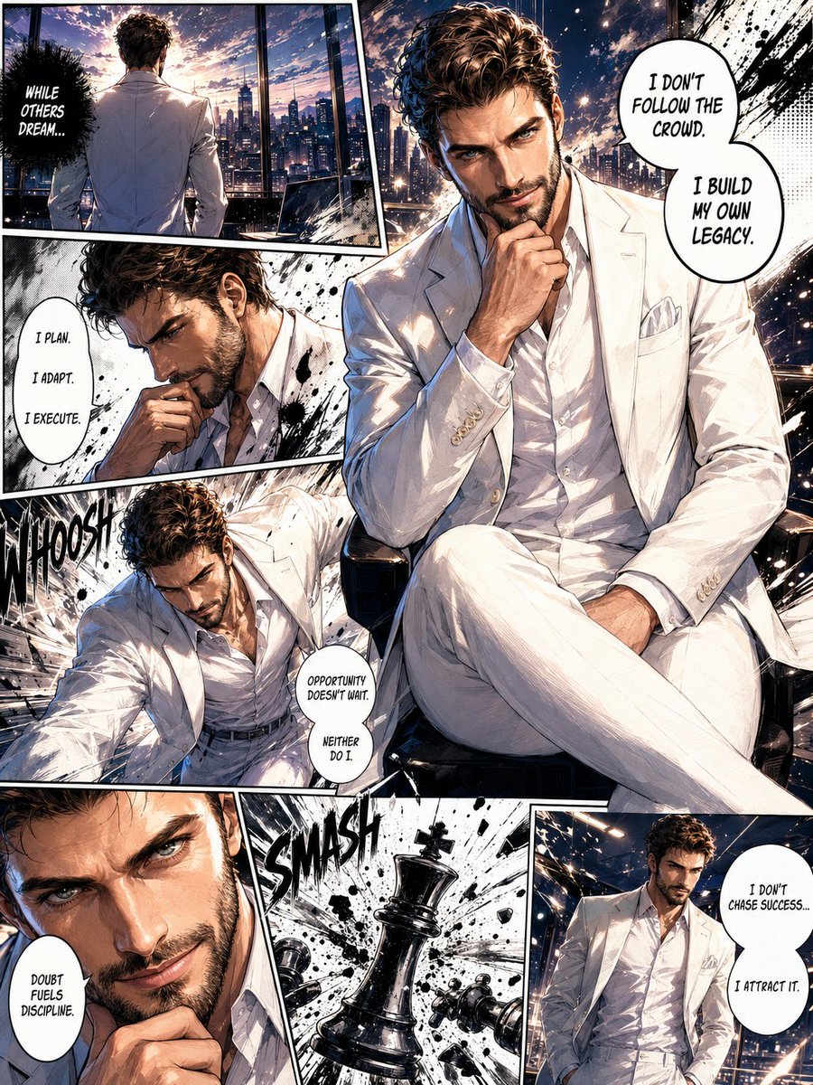 Full Page Manga Illustration - AI image template preview