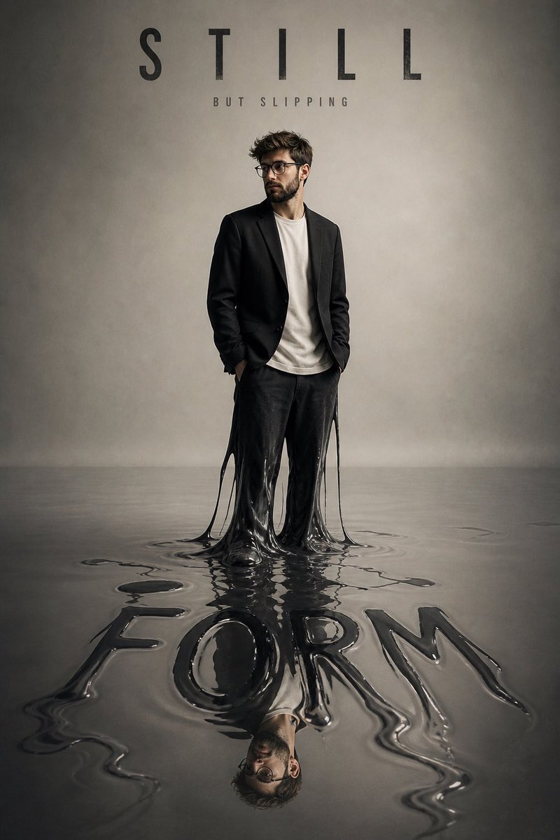 Liquid Meltdown Conceptual Fashion Poster - AI image template preview