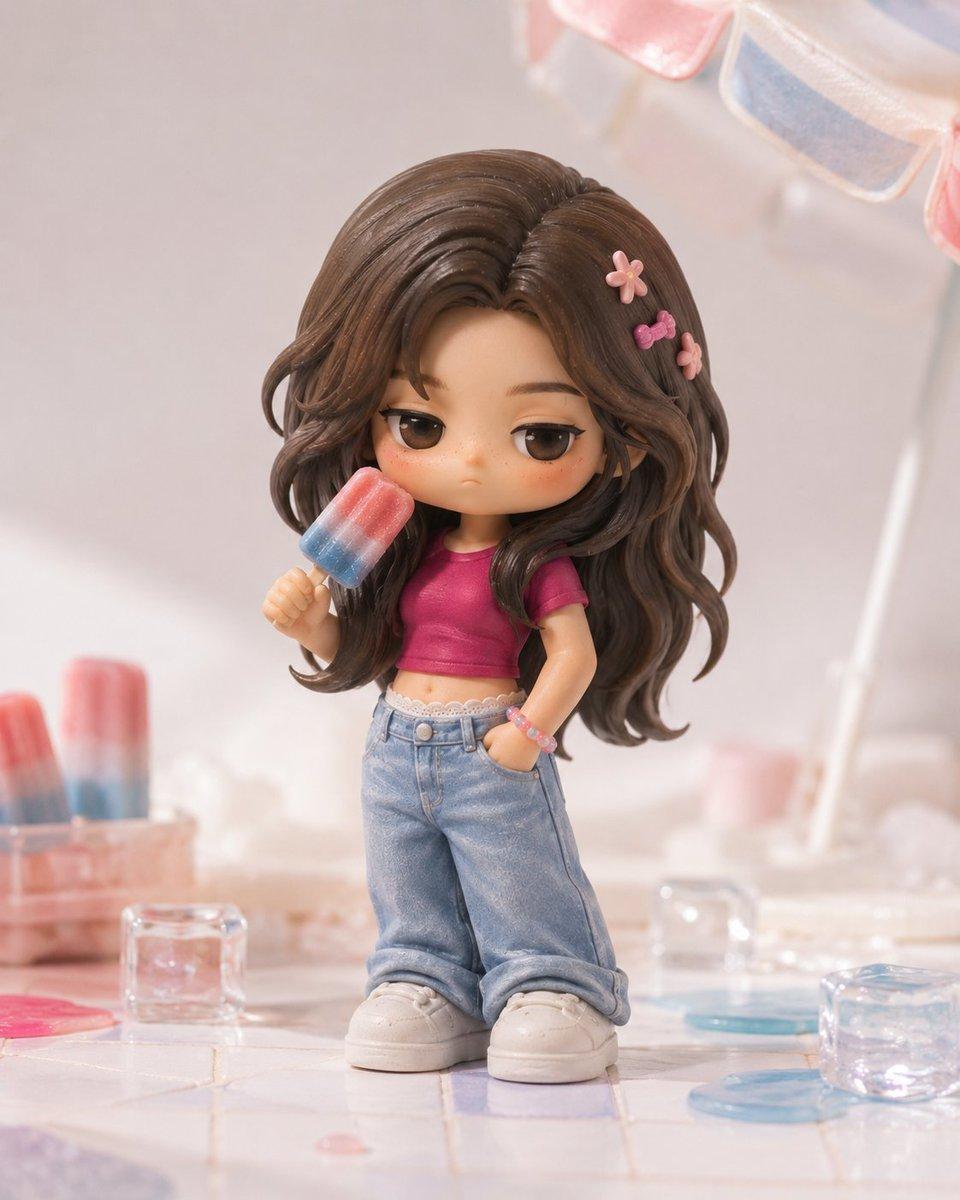 Pop Mart Hirono Style Custom Figure Prompt - AI image template preview