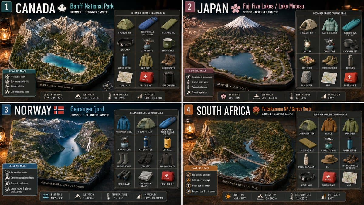 Beginner Camping Infographic Template - AI image template preview
