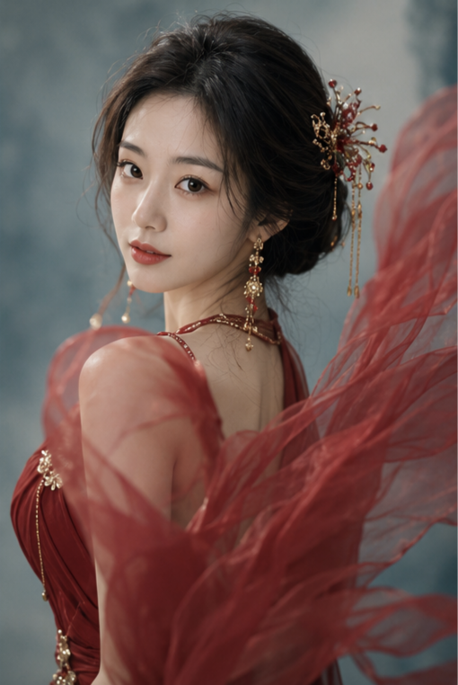New Chinese Koi Fine Art Photography - AI image template preview