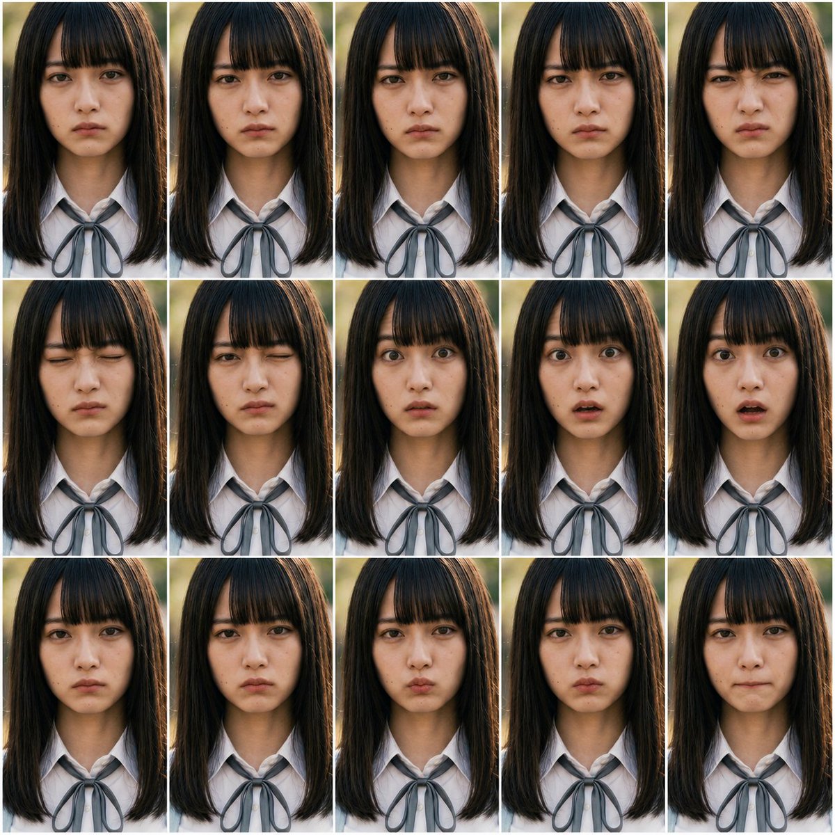 Photoreal FACS Expression Grid - AI image template preview
