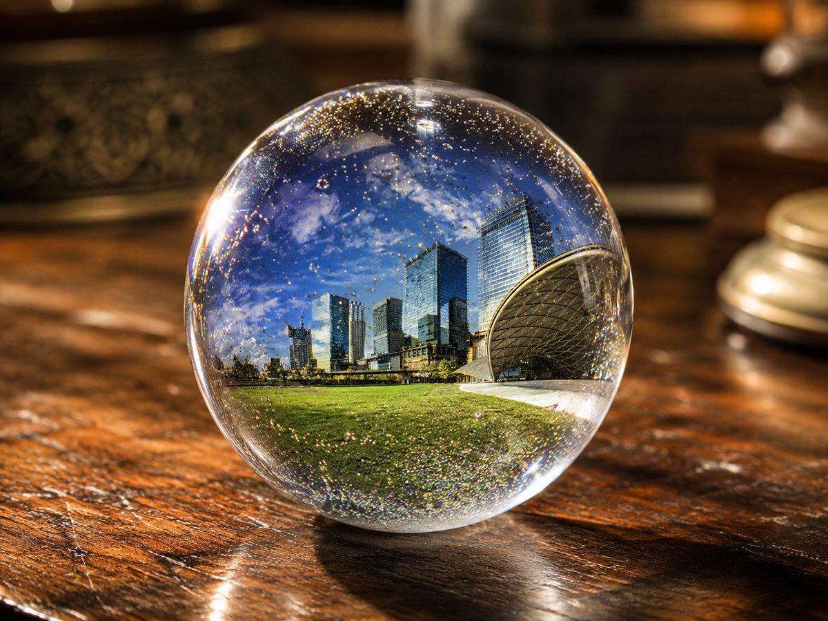 UV Resin Cityscape Orb - AI image template preview