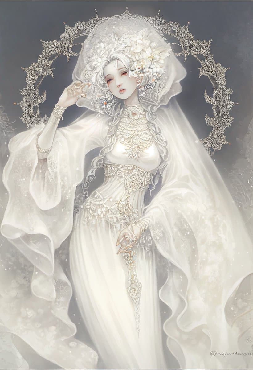 Ivory Garment Goddess - AI image template preview