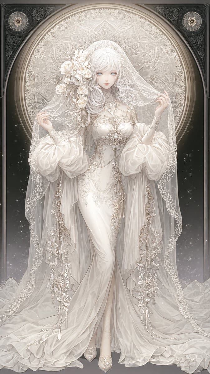 Ivory Garment Goddess - AI image template preview