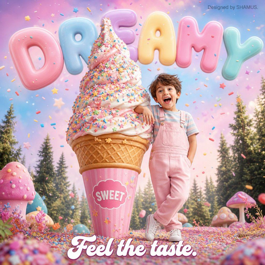 Kawaii Dessert Advertisement - AI image template preview