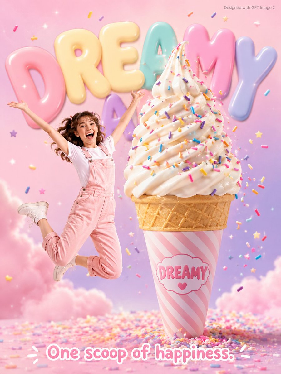 Dreamy Dessert Advertisement Poster - AI image template preview