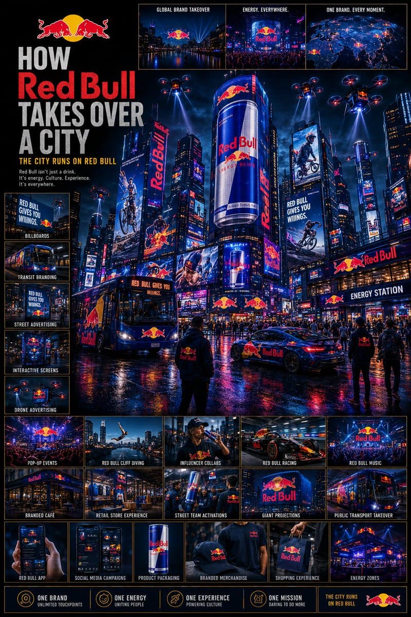 Cinematic Brand City Takeover Poster - AI image template preview