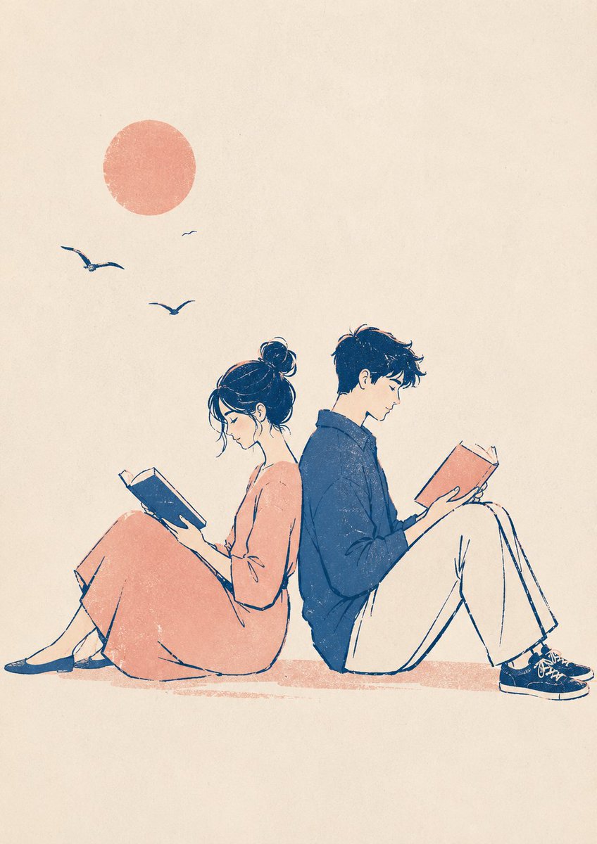 Printmaking Style Couple Illustration - AI image template preview