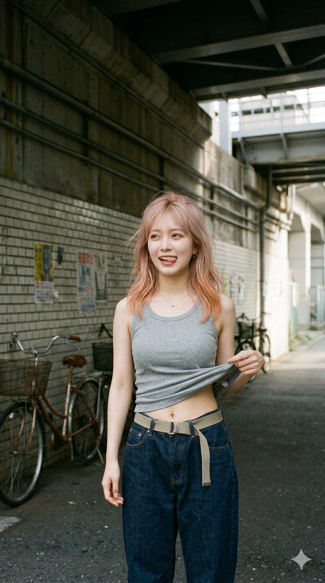 Urban Tank Top Street Portrait - AI image template preview