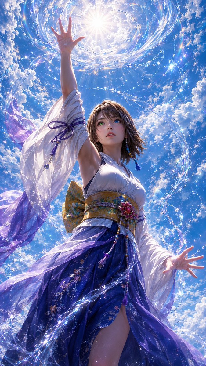 Magical Sky Dancer Portrait - AI image template preview
