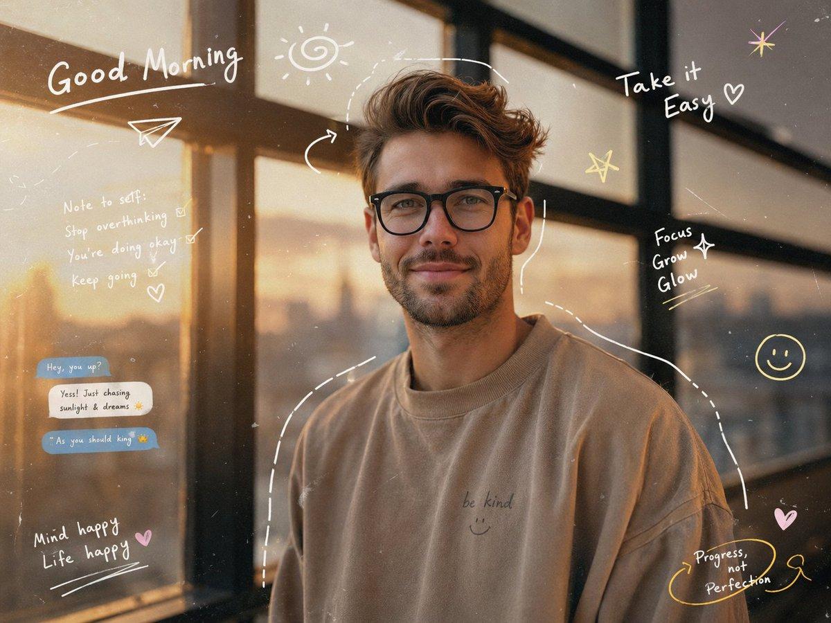 Gen-Z Aesthetic Doodle Portrait - AI image template preview